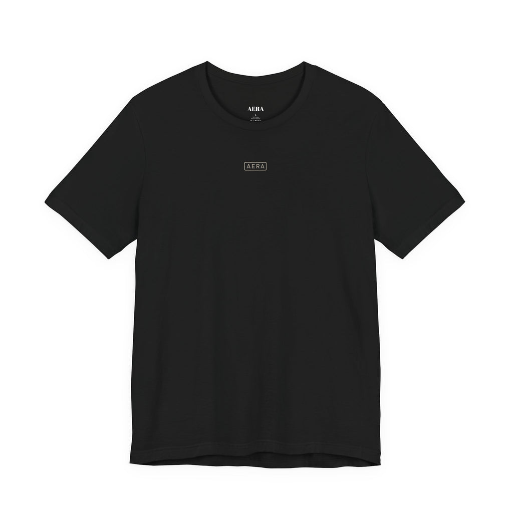 Minimalist Chest Logo Tee — Men's Black Short Sleeve T-Shirt