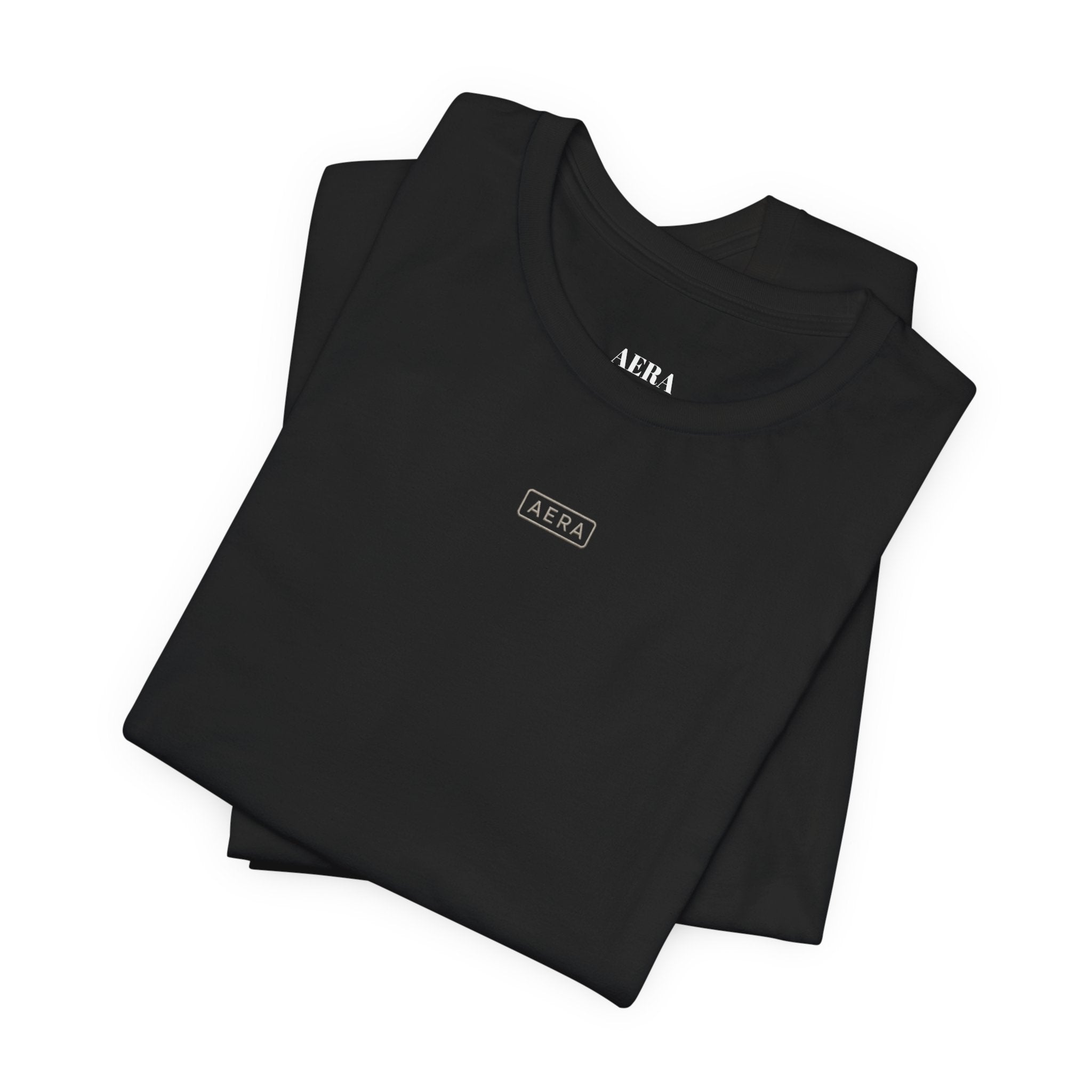 Minimalist Chest Logo Tee — Men's Black Short Sleeve T-Shirt