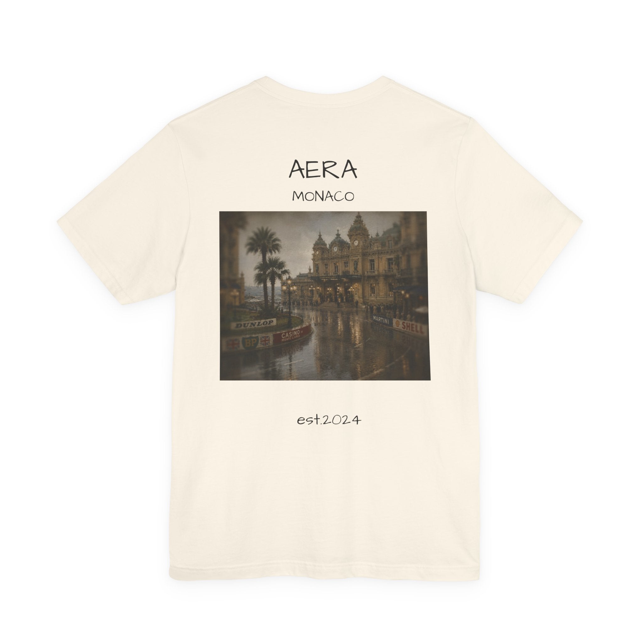 AERA Monaco Vintage Casino Photo Tee — Est. 2024 Graphic T-Shirt