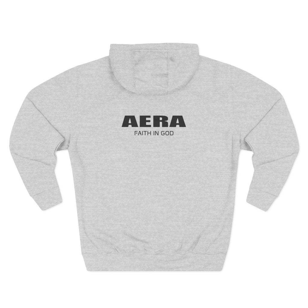 AERA "Faith in God" Hoodie - Minimal Logo Fleece Pullover