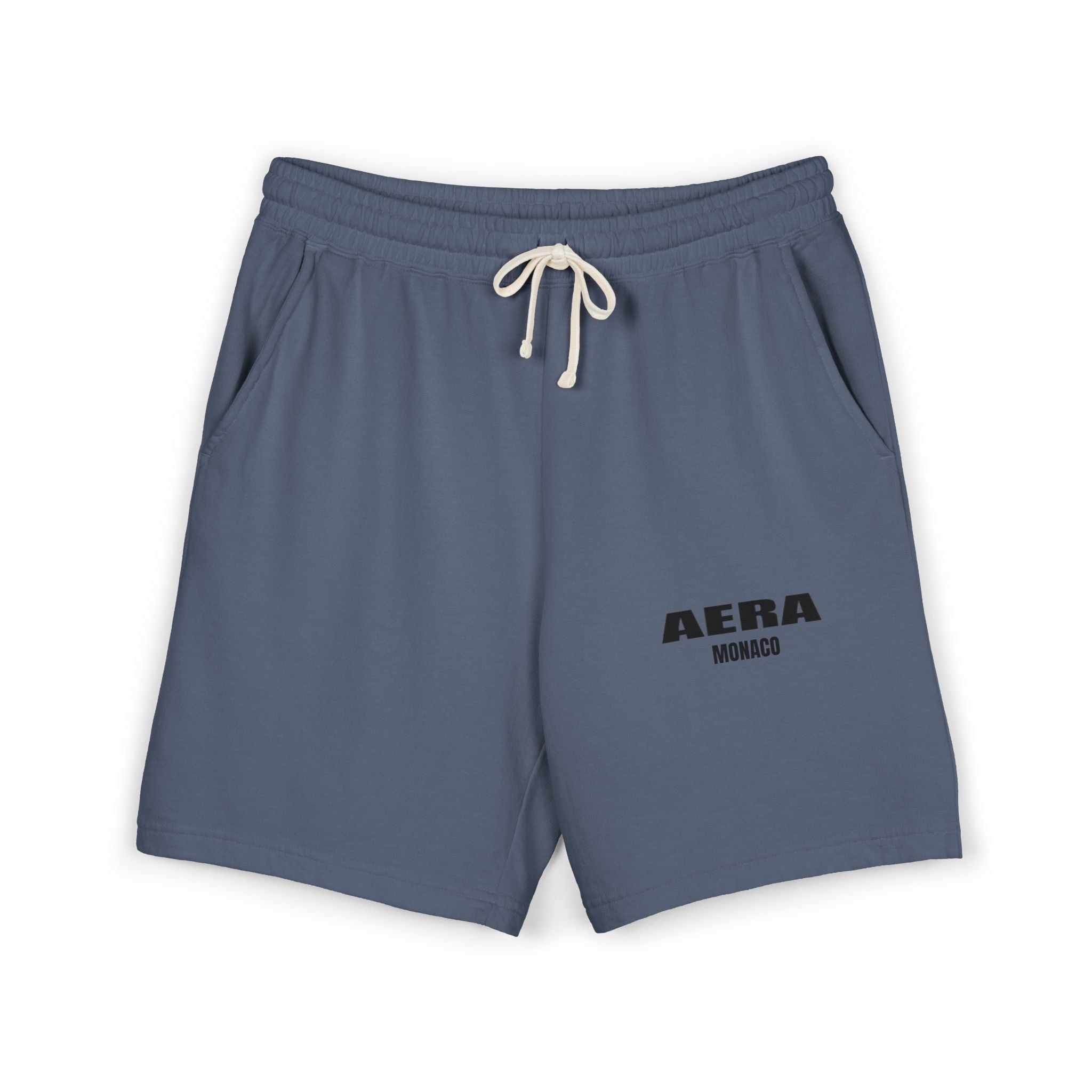 Aera Monaco Fleece Sweat Shorts — Lightweight Garment-Dyed Lounge Shorts